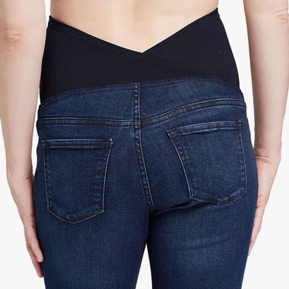 ISABEL by Ingrid & Isabel Maternity Crossover Panel Bermuda Jean Shorts …